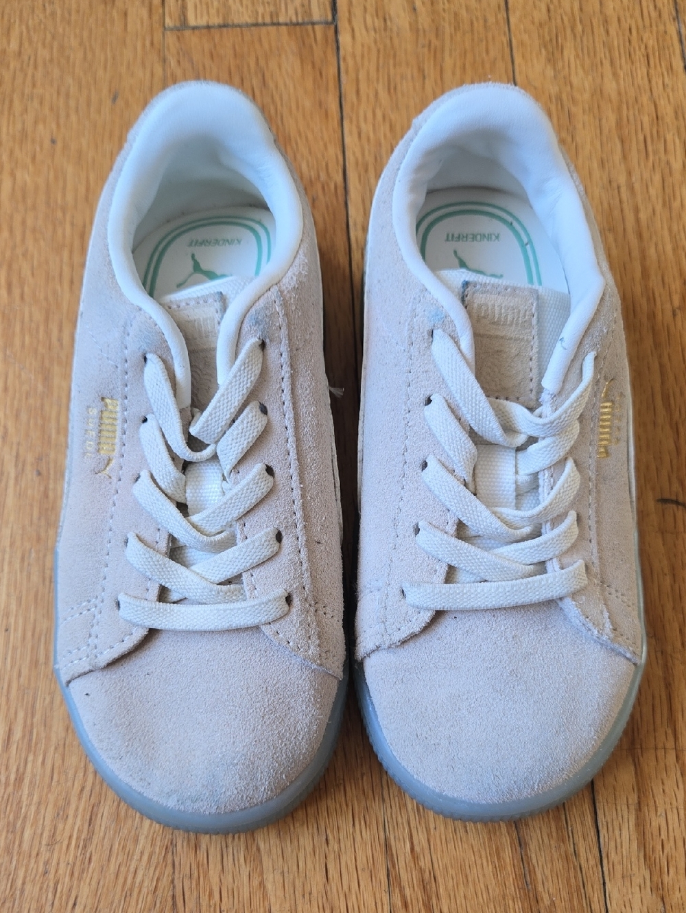 Puma Kids' Suede Sneakers in Light Beige